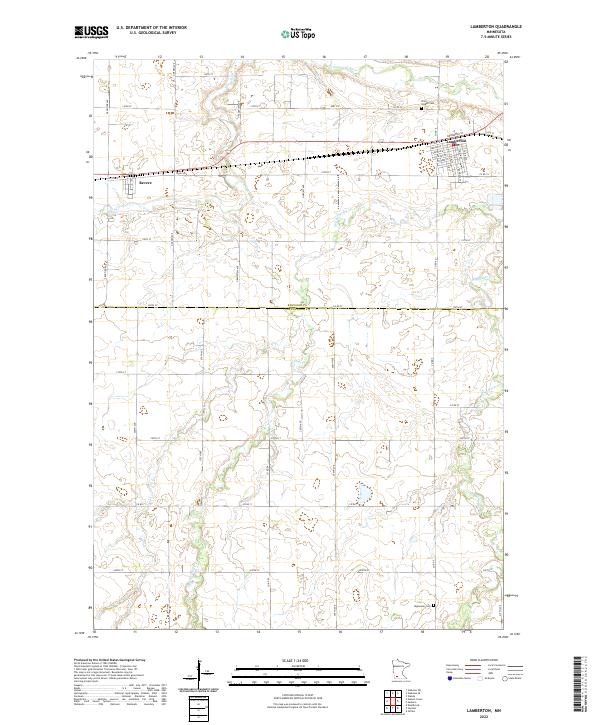 USGS Topographic Map – Lamberton