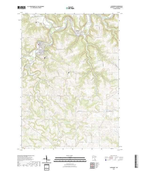 USGS Topographic Map – Lanesboro