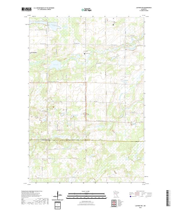 USGS Topographic Map – Lastrup NW