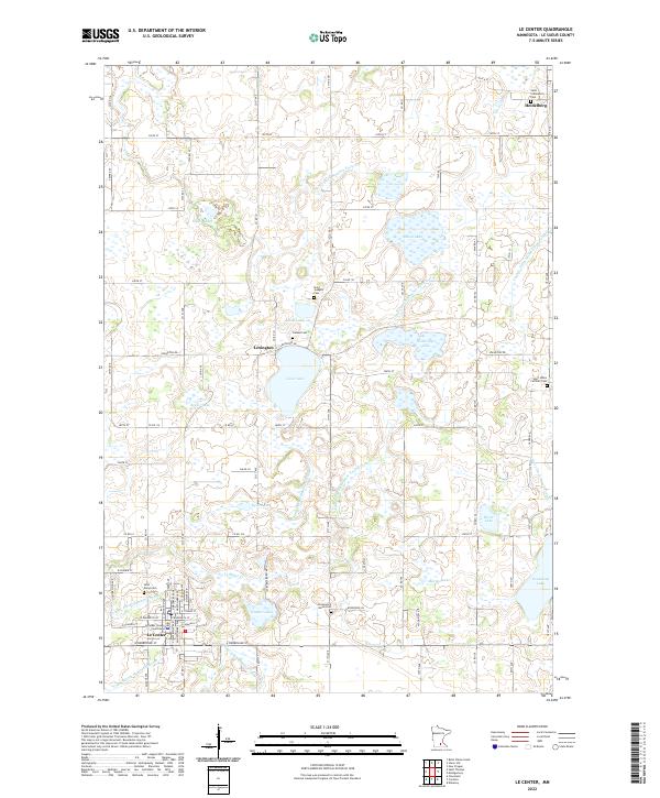 USGS Topographic Map – Le Center