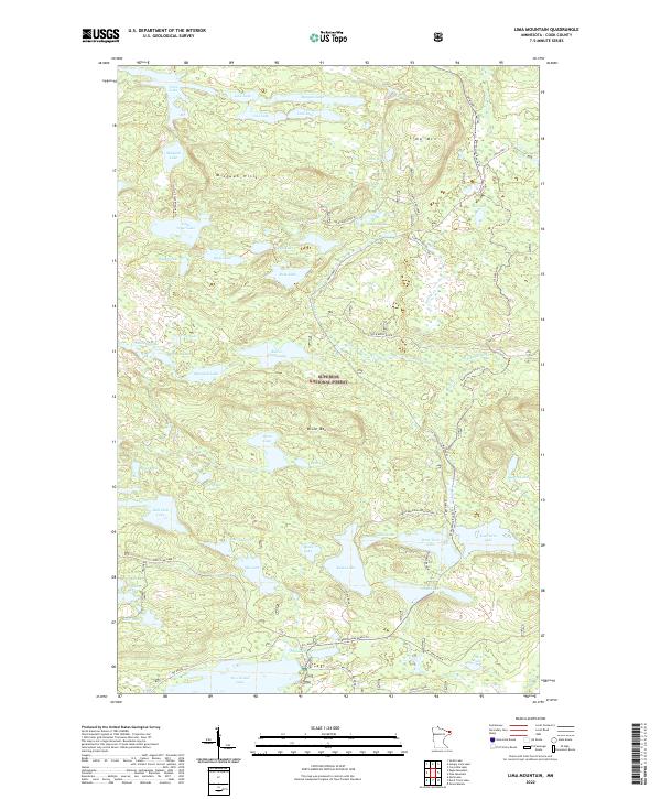 USGS Topographic Map – Lima Mountain