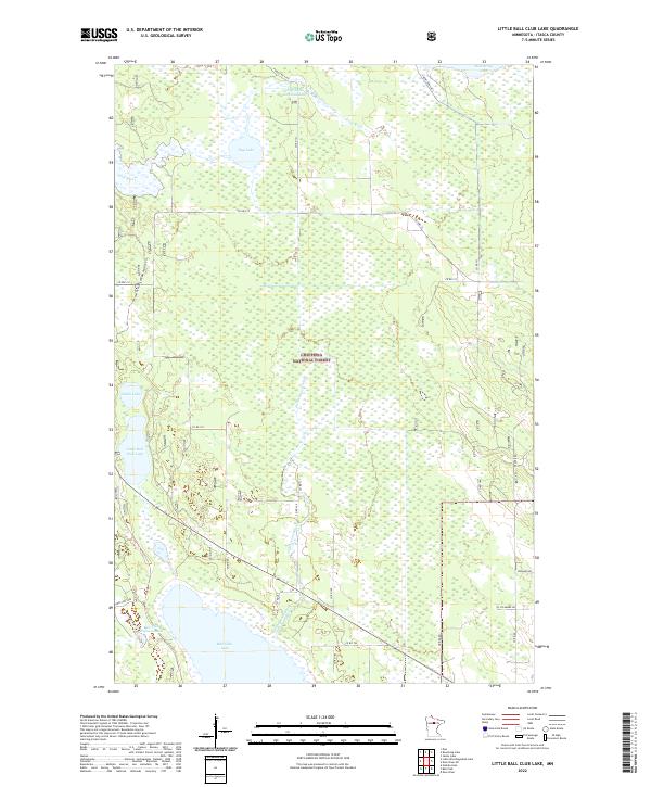 USGS Topographic Map – Little Ball Club Lake