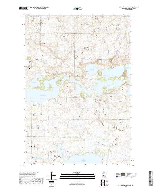 USGS Topographic Map – Little Kandiyohi Lake