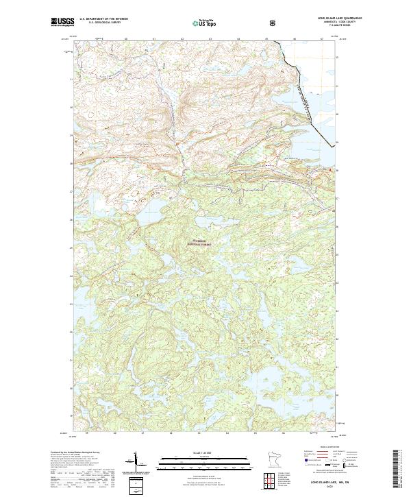 USGS Topographic Map – Long Island Lake