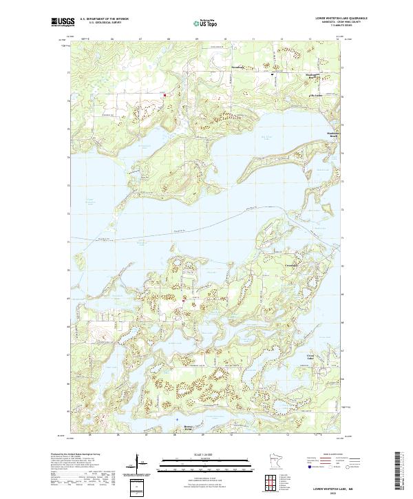 USGS Topographic Map – Lower Whitefish Lake