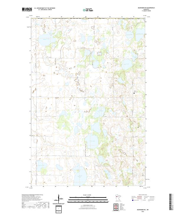 USGS Topographic Map – Mahnomen NE