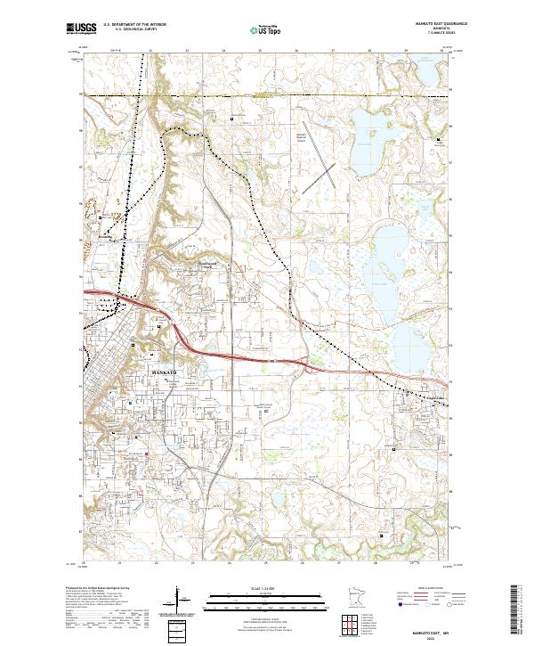 USGS Topographic Map – Mankato East
