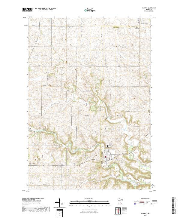 USGS Topographic Map – Mazeppa