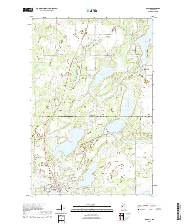 USGS Topographic Map – Menahga