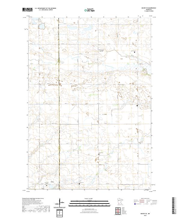 USGS Topographic Map – Milroy SE