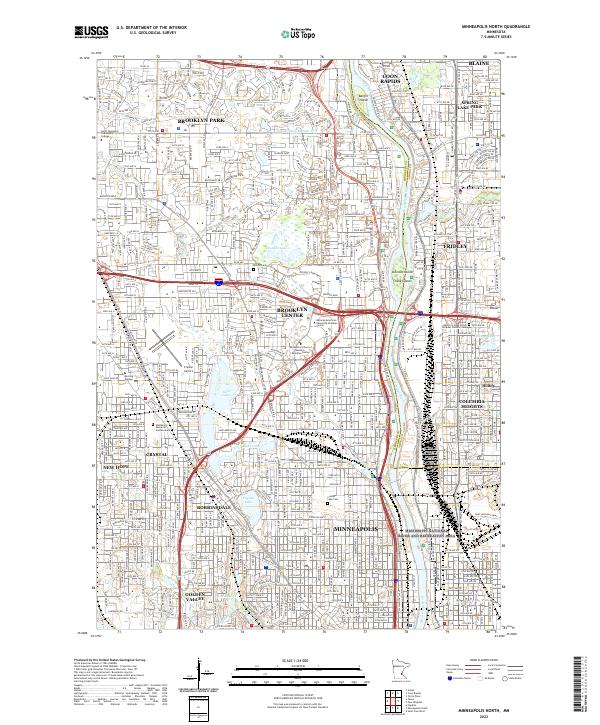 USGS Topographic Map – Minneapolis North