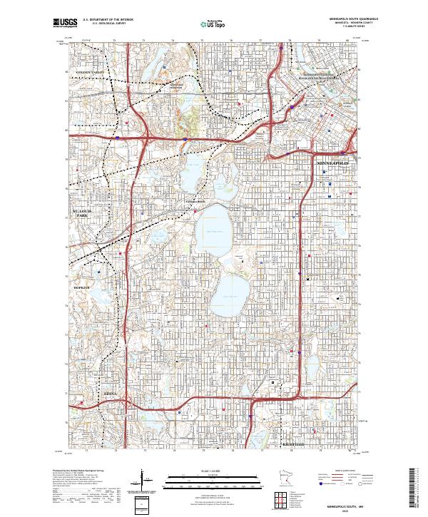 USGS Topographic Map – Minneapolis South