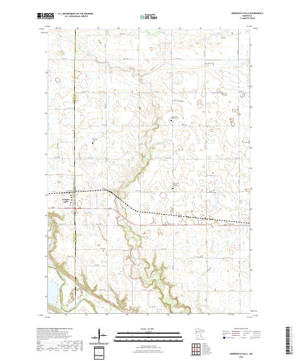 USGS Topographic Map – Minnesota Falls