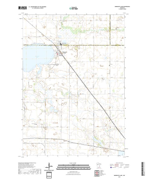 USGS Topographic Map – Minnesota Lake