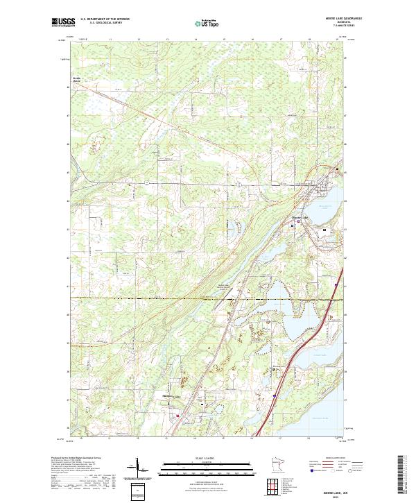 USGS Topographic Map – Moose Lake