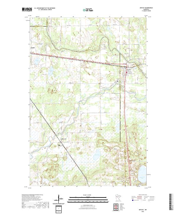 USGS Topographic Map – Motley