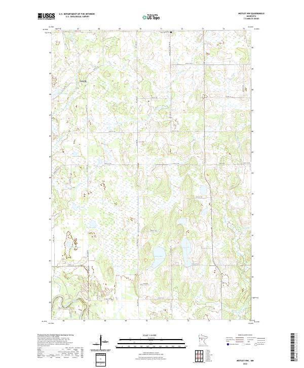USGS Topographic Map – Motley NW