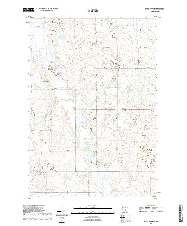 USGS Topographic Map – Mount Wickham