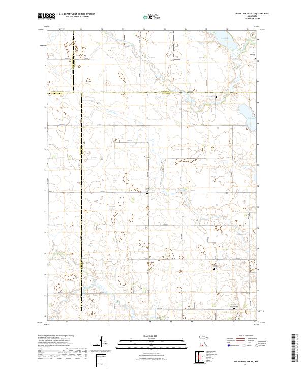 USGS Topographic Map – Mountain Lake SE
