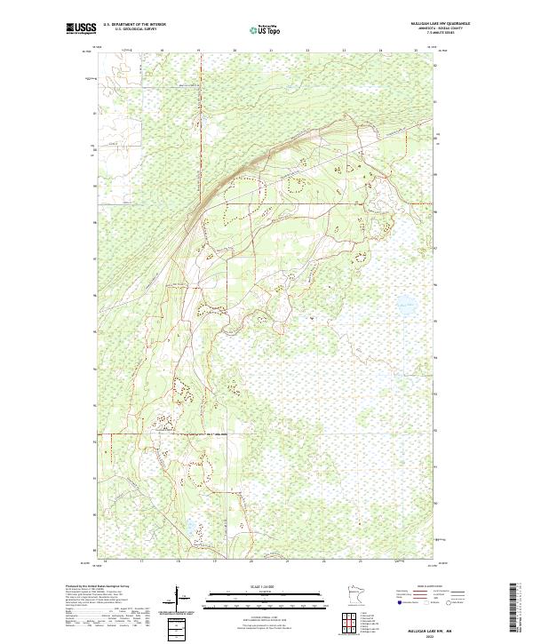 USGS Topographic Map – Mulligan Lake NW