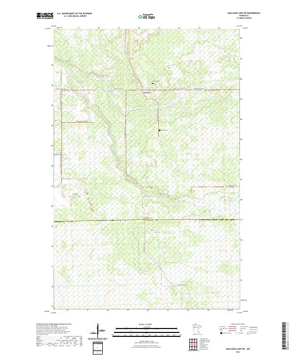 USGS Topographic Map – Mulligan Lake SW