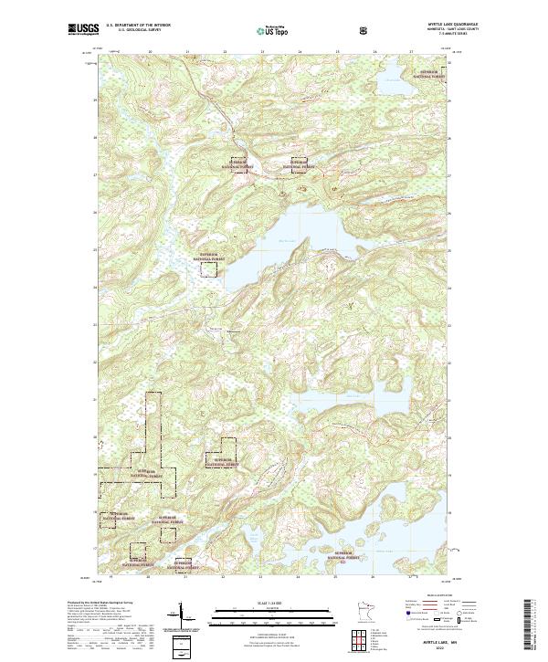 USGS Topographic Map – Myrtle Lake