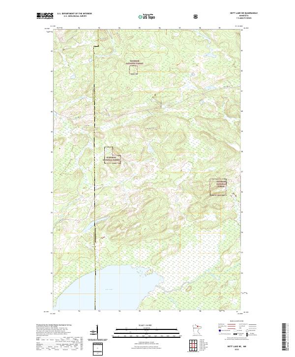 USGS Topographic Map – Nett Lake NE