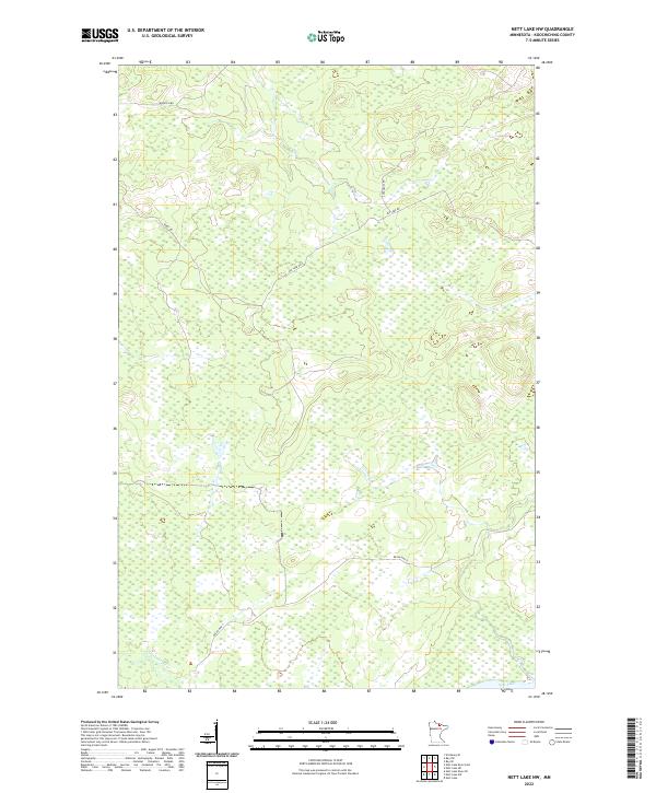 2022 Map of Nett Lake NW, 2022 Print