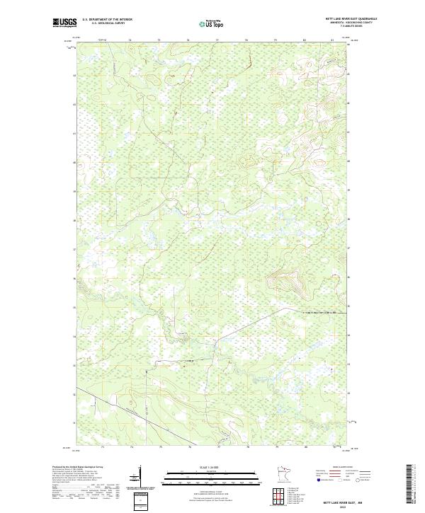 2022 Map of Nett Lake River East, 2022 Print