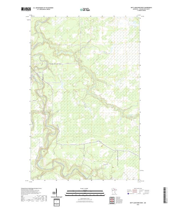 USGS Topographic Map – Nett Lake River West