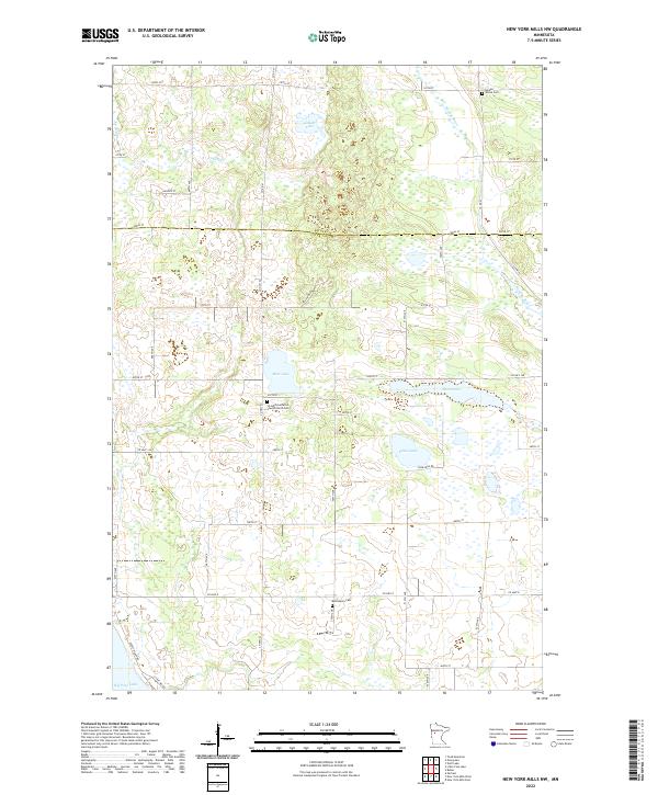 USGS Topographic Map – New York Mills NW