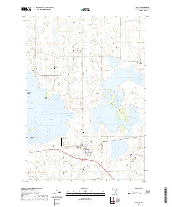 USGS Topographic Map – Nicollet