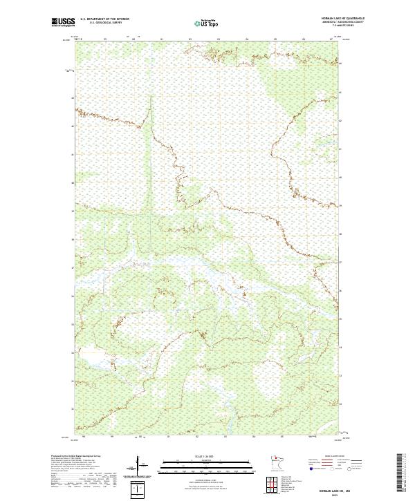 2022 Map of Norman Lake NE, 2022 Print
