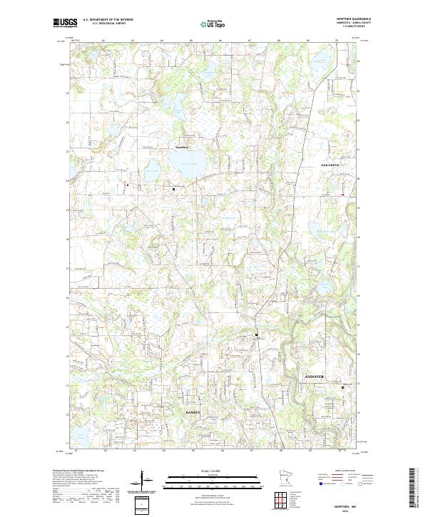 USGS Topographic Map – Nowthen