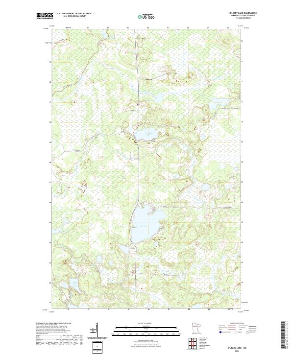 2022 Map of O'Leary Lake, 2022 Print