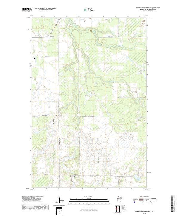 USGS Topographic Map – O'Brien Lookout Tower