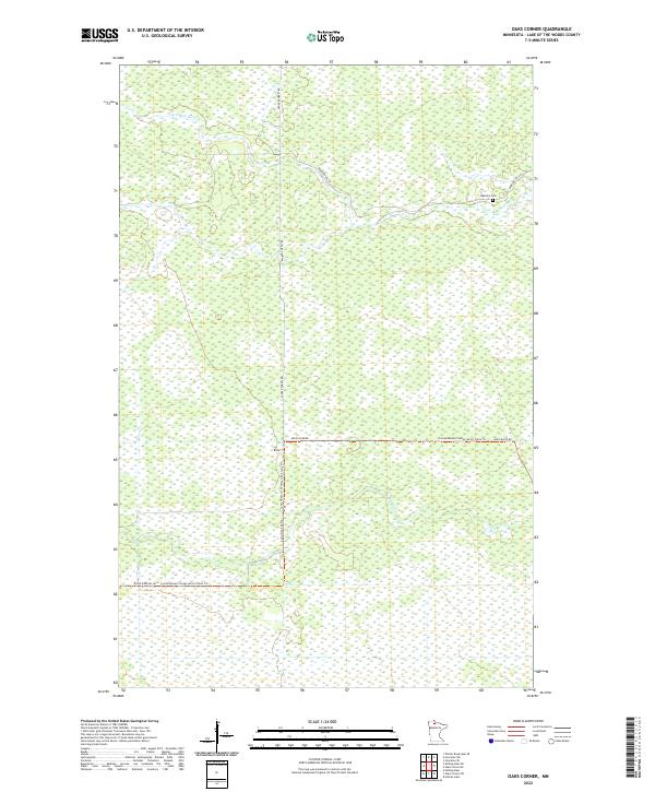 USGS Topographic Map – Oaks Corner