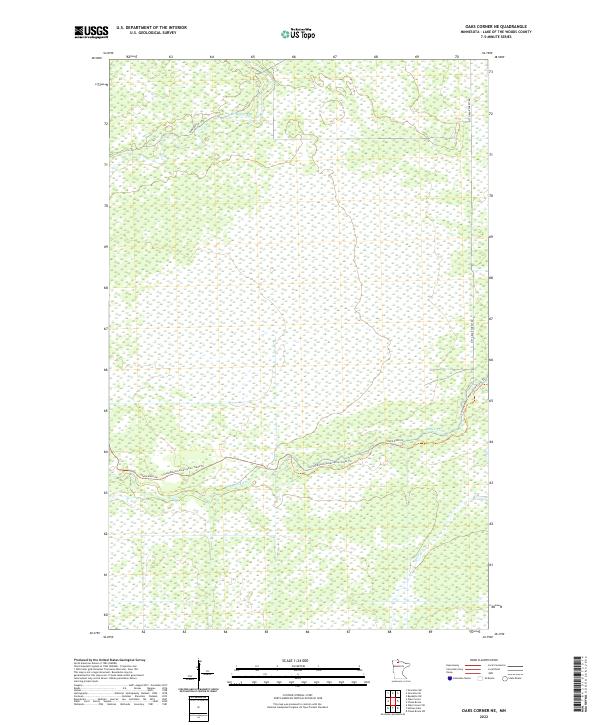 USGS Topographic Map – Oaks Corner NE