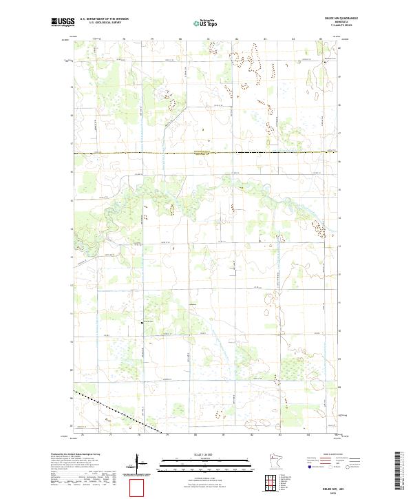 USGS Topographic Map – Oklee NW