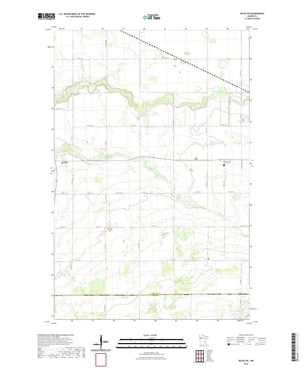 USGS Topographic Map – Oklee SW