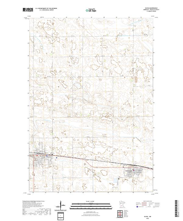 USGS Topographic Map – Olivia