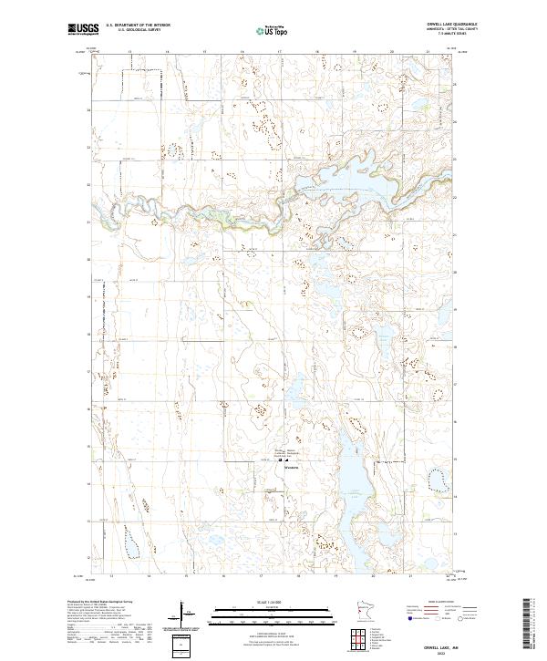 USGS Topographic Map – Orwell Lake
