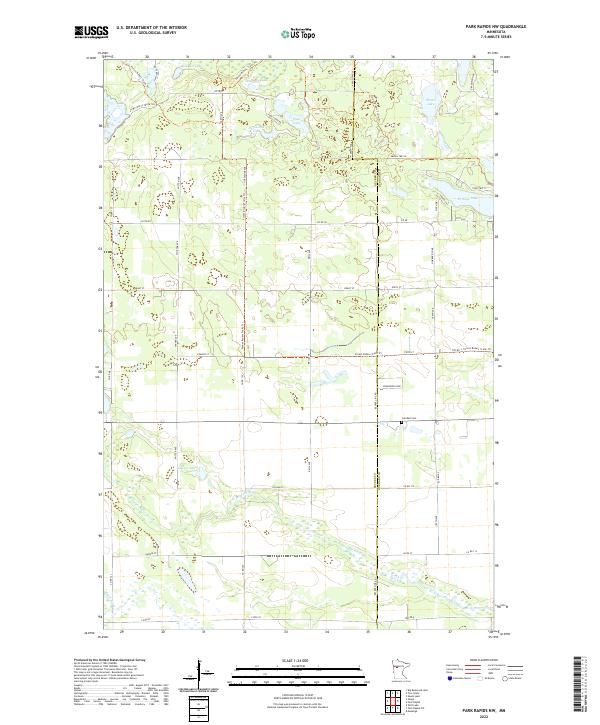 USGS Topographic Map – Park Rapids NW