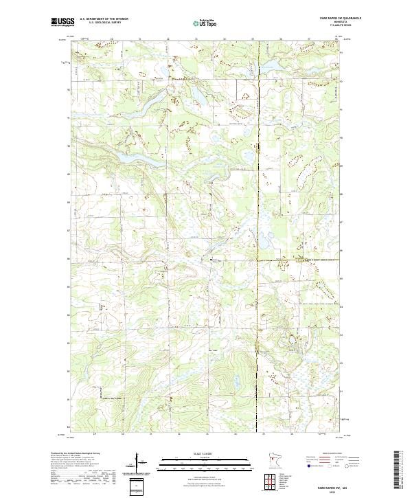 USGS Topographic Map – Park Rapids SW