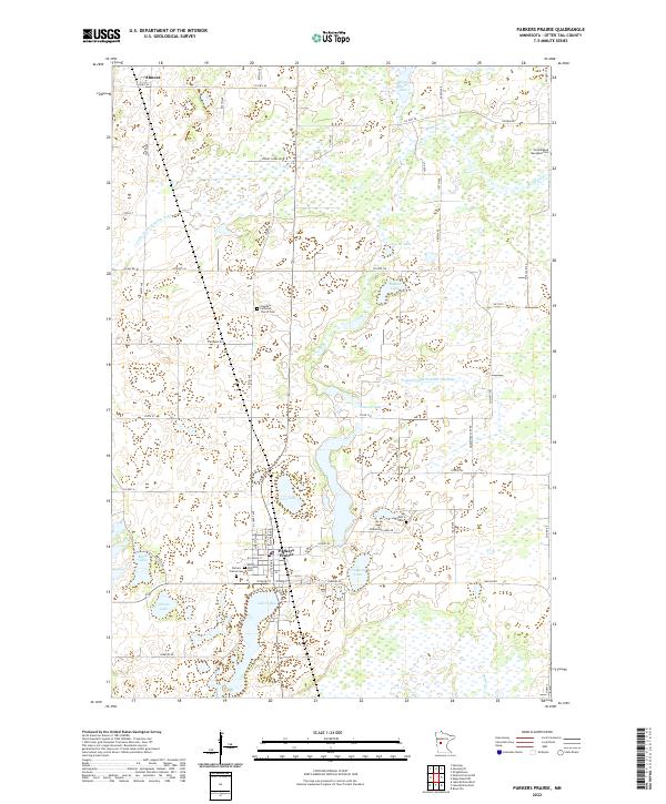 USGS Topographic Map – Parkers Prairie