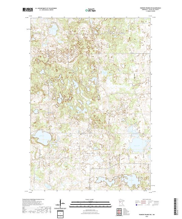 USGS Topographic Map – Parkers Prairie NW
