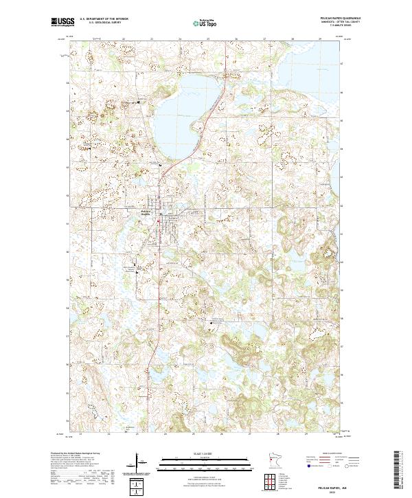USGS Topographic Map – Pelican Rapids