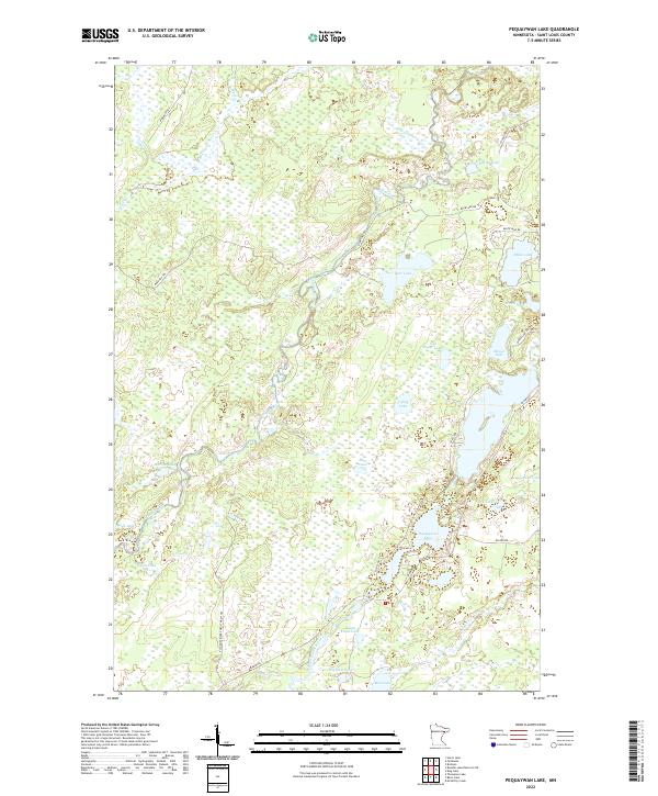 USGS Topographic Map – Pequaywan Lake