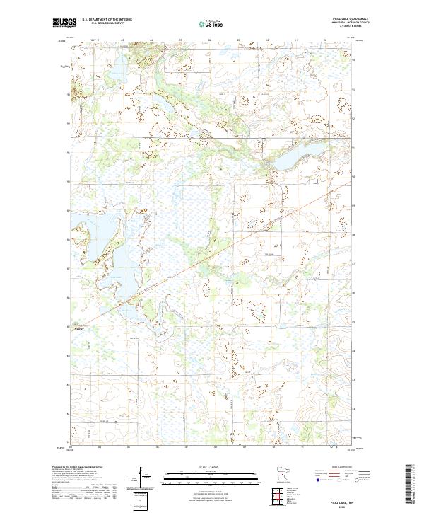 USGS Topographic Map – Pierz Lake