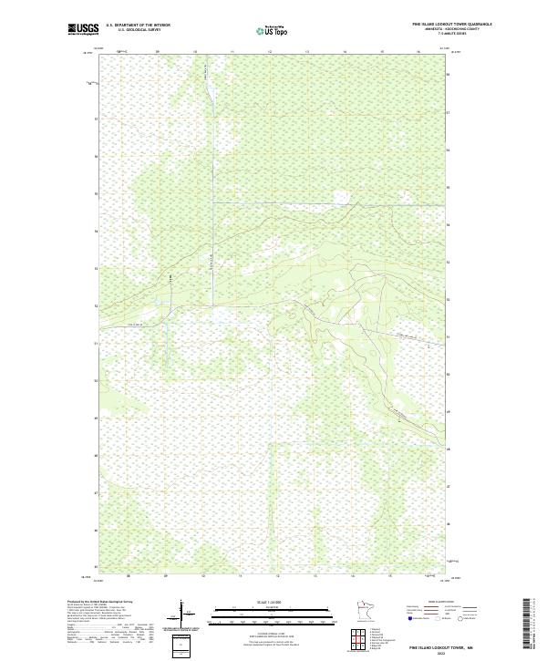 2022 Map of Pine Island Lookout Tower, 2022 Print